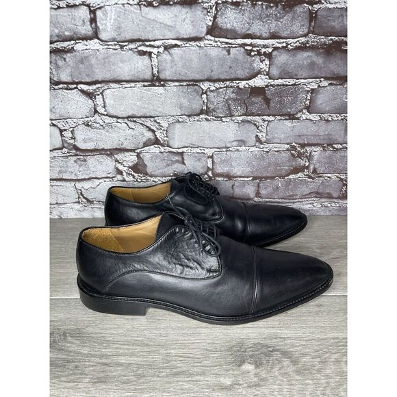 Wall+Water Black Leather Cap Toe Brogue Oxfords Shoes Men’s Sz 13M US/46EU Italy main image 15
